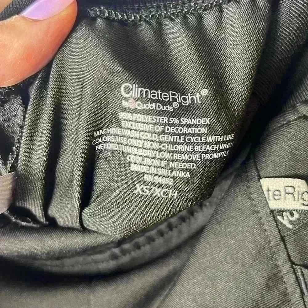 ClimateRight by Cuddl Duds Jogger Scrub Pants Size XS Black - Picture 2 of 6